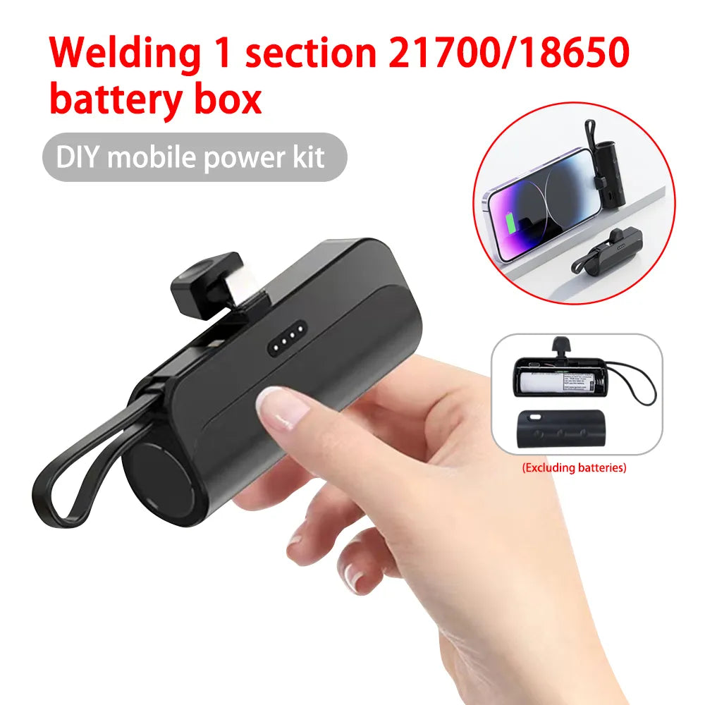 18650 Battery Charger Case DIY Power Bank Box Portable Mobile power sleeve 5V2A 18650/21700 Battery Case For SmartPhones